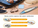 2 Pack Stuffable Neck Pillow for Extra Luggage Clothes Adjustable U-Shapes Airplane Plane V1259-DP01-A-3218