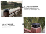 2pc Solar Outdoor Post Cap Lights - Includes Bases for Posts - Bright Light - Slate Black Post V1370-AZ4-05018