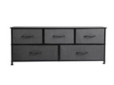 Levede Chest of 5 Drawers Storage Cabinet Dark Grey CH1048-DG_NZ