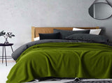 Laconia 400GSM Premium Australian Pure Wool Blanket Moss Green Queen V442-HIN-BLANKET-LACONIAWOOL-MOSSGREEN-QS