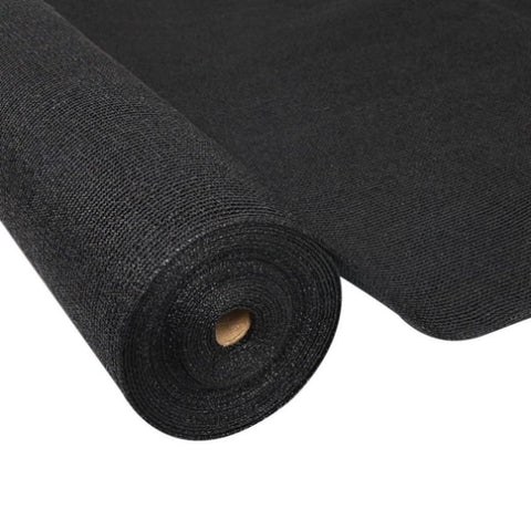 Instahut 90% Shade Cloth 3.66x30m Shadecloth Sail Heavy Duty Black SH-CL-366X300-195-BK