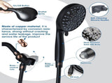 High Pressure 10 Functions Shower Head with handheld, Built-in Power Spray to Clean Corner, Tub and V1366-AZ2-W-08650