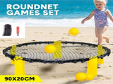 Portable Outdoor Spikeball Roundnet Game Set Team Beach Ball Game Bouncer Toy with Carrying Bag Net V985-ROUNDNETGAMESSET