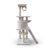 158cm Cat Tree Scratching Post Scratcher Pole Gym Toy House Furniture Multilevel - beige V610-CAT52007-BEI