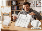 Trading Card Display Stand, 5-Tier Clear Plastic Graded Card Display, Vertical Graded Shelf for V1192-AZ-W-22176