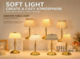 Creative Rechargeable Bow Table Lamp with Pleated Fabric Lampshade - Three Colour Soft Light, Touch V888-ELOSUNG52996