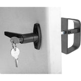 Shed Door Latch L-Handle Lock Kit with 2 Keys and 2 Screws, 5-1/2" Stem Shed Lock Barn Door Lock V1369-AZ3-W-16284