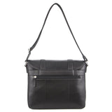 Pierre Cardin Pebbled Leather 13" Laptop Computer Bag Overnight Satchel - Black V563-PC3302-BLACK