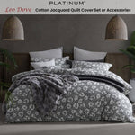 Platinum Collection Leo Dove Cotton Jacquard Quilt Cover Set Queen V442-LED-QUILTCS-LEO-DOVE-QS