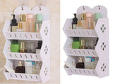 Wall Mounted Bathroom Shelf Waterproof Rustproof Adjustable Layer Height Storage Rack for Toilet V1294-YM0901-3117230254011