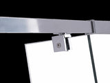 Adjustable Semi Frameless Shower Screen x 195cm Australian Safety Glass V63-828791