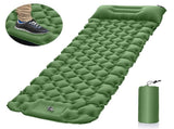 Green Portable Outdoor Inflatable Mat - Foot-Operated Camping Sleeping Pad V888-ELOSUNG18323