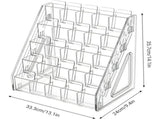 Trading Card Display Stand, 5-Tier Clear Plastic Graded Card Display, Vertical Graded Shelf for V1192-AZ-W-22176