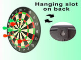 17-inch Red and Green Magnetic Dartboard, 40.5 cm in Diameter, Includes 12 Strong Magnetic Darts and V1102-FBB001