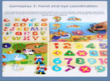 6 pce Toddler Peg Puzzle An educational and entertaining matching toy featuring letters, numbers, V888-ELOSUNG50143
