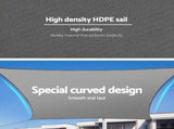 Instahut Shade Sail Cloth Shadecloth Square Sun Canopy 5x6m SAIL-DL-L-5X6-C-GR