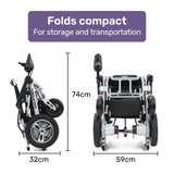 EQUIPMED Ultra-Light Power Wheelchair, Tight Turning, Airline Approved, Folding, ARTG Certified, V219-HWCELEEQ15SA