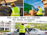4 Pcs Hi Vis Sleeveless Reflective Shirt for Men Class 2 Construction Work Shirts with Pockets Women V1259-DP01-A-1211