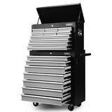 Grey 17 Drawer Tool Box Trolley Cabinet Storage Cart Garage Toolbox Organiser V465-86193_86194