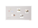 48"x36" White Cork Board with Linen Surface Stylish Wall-Mounted Bulletin Board for Home, School, V952-RMB48X36WBSMBDAIDV0