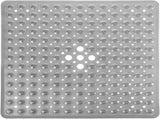 Square Non-Slip Mat with Suction Cups and Drain Holes, Soft Machine-Washable Bathtub Mat for V1189-LC-AMZ-00301
