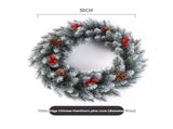 Christmas wreath, artificial wreath, red berries, pine cones, 30CM wreath, Christmas decoration, V1106-128-84756-RED-40CM