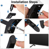 1Set Stable TV Riser Stand Black Tabletop Mount for Tvs with Installation Holes V1369-AZ3-W-16234