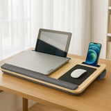 CARLA HOME Oversized Portable Lap Desk with Cushion,Mouse Pad, Tablet and Phone Holder which Fits Up V178-36162