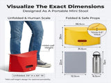 4-Pack Lightweight Foldable Portable Stools Camping & Hiking Stools, Pocket Chairs, Hiking V1188-MS-909-027