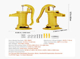 Well Hand Pitcher Pump, 25 ft Maximum Lift, Antique Cast Iron Manual Hand Water Pump, NPT 1-1/4 in V952-SDYSBBTZTHS08KJEY001V0