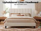 Artiss Bed Head Headboard Double Linen 137CM - Beige BED-HEAD-VELA-D-BG