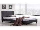 Single Linen Fabric Bed Frame Grey V63-800707