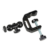 Camera Clamp Mount C Clamp with 1/4inch Screw Arm for LED Video Lights Monitors Action Camera V1192-AZ-W-23640