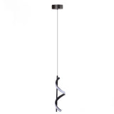 Spiral LED Pendant Light Black Glareless Bright Eyes Protection LED Hanging Lamp for Living Room V1294-YM0706-3119230118611