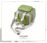 purple Large Capacity Travel Bag / Lunch Bag. Expandable 5cm, Multi-Compartment Storage, V1232-WCB003
