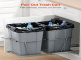 Pullout Trash Can for Kitchen Cabinets,Double Under Sink Garbage Recycling Bin, Under Mount V952-CFLJTDTHSST5OB5S2V0