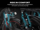 ALPHA Rover Electric Scooter with Seat, 500W 48V 25km/h 30km Range, 14-inch Tyres, Motorised V219-TRNESCAL8KRA