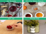 16 Pack Glass Mason Jars With Regular Lids, Canning Jelly Jars for Baby Food Honey Jam Candles and V1237-MS-724-121