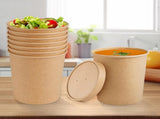 QZS 20 Pack Paper Soup Bowls,12oz Disposable Paper Soup Bowls with Lids for Ice Cream,Durable V1189-WXFWAL-20260319-00332