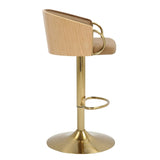JENSEN GOLD GAS LIFT BAR STOOL V742-JY3034Y