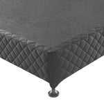 Mattress Base Ensemble Double Size Solid Wooden Slat in Charcoal with Removable Cover V43-BASE-DB-CH