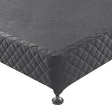Mattress Base Ensemble King Size Solid Wooden Slat in Black with Removable Cover V43-BASE-KB-BL