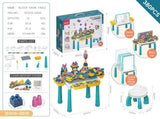 Multifunctional Kids Building Block Table Set with Storage, Compatible with 3-6 Year Olds, Includes V1341-ZY-ZTFRYMG5-300PCS