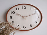 Wood Wall Clock Retro Quiet Decorative 12 Inch Round Wall Clock for Home Bedroom Living Room Decor V1294-YM0901-3115240111012