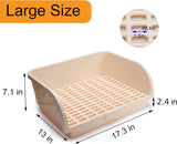 X-Large Rabbit Litter Box with 10PCS Bonus Pads, Drawer, Corner Toilet Box 17.3" x 13" and Bigger V1258-DP02-C-908