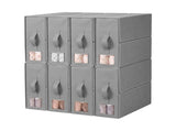 Artiss Bed Sheet Organisers Box Set 8Pcs Storage King Size Bedding Foldable Grey BSO-DIY-PAP01-GYX8