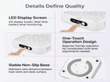 White Rechargeable Nail Dust Collector with Rhinestone Design - Portable Nail Vacuum Cleaner with V888-ELOSUNG57283