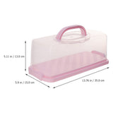 Cute Pink Portable Bread Container with Handle for Outdoor Use V1192-AZ-W-25556