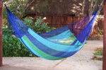 Mayan Legacy Single Size Cotton Mexican Hammock in Oceanica Colour V97-3MOCEANICA