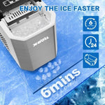 X-BULL Portable Ice Maker Machine Commercial Ice Cube 2.2L Home Bar Benchtop Sliver V211-AUEB-IM002V